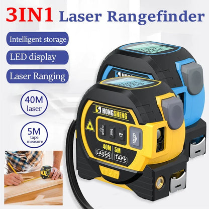 HandyToolStore™ 3 in 1 Infrared Laser Tape Measuring Instrument