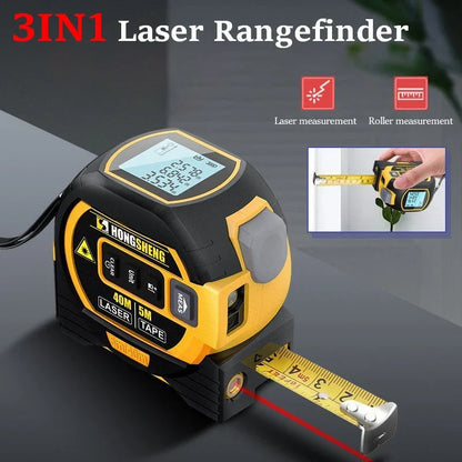 HandyToolStore™ 3 in 1 Infrared Laser Tape Measuring Instrument